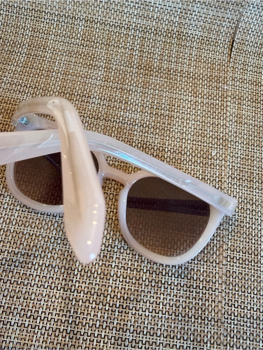 Quay Australia Blush Round Sunglasses with Dark Lenses - Picture 3 of 5
